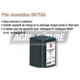 Pile monobloc 6V pour électrificateur hobbygard B et equistop B