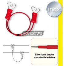 Câble inter-lignes pour fils & cordes de clôture électrique.Sachet de 2 pièces.